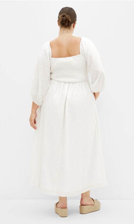 Abbigail Elbow Sleeve Dress - ivory