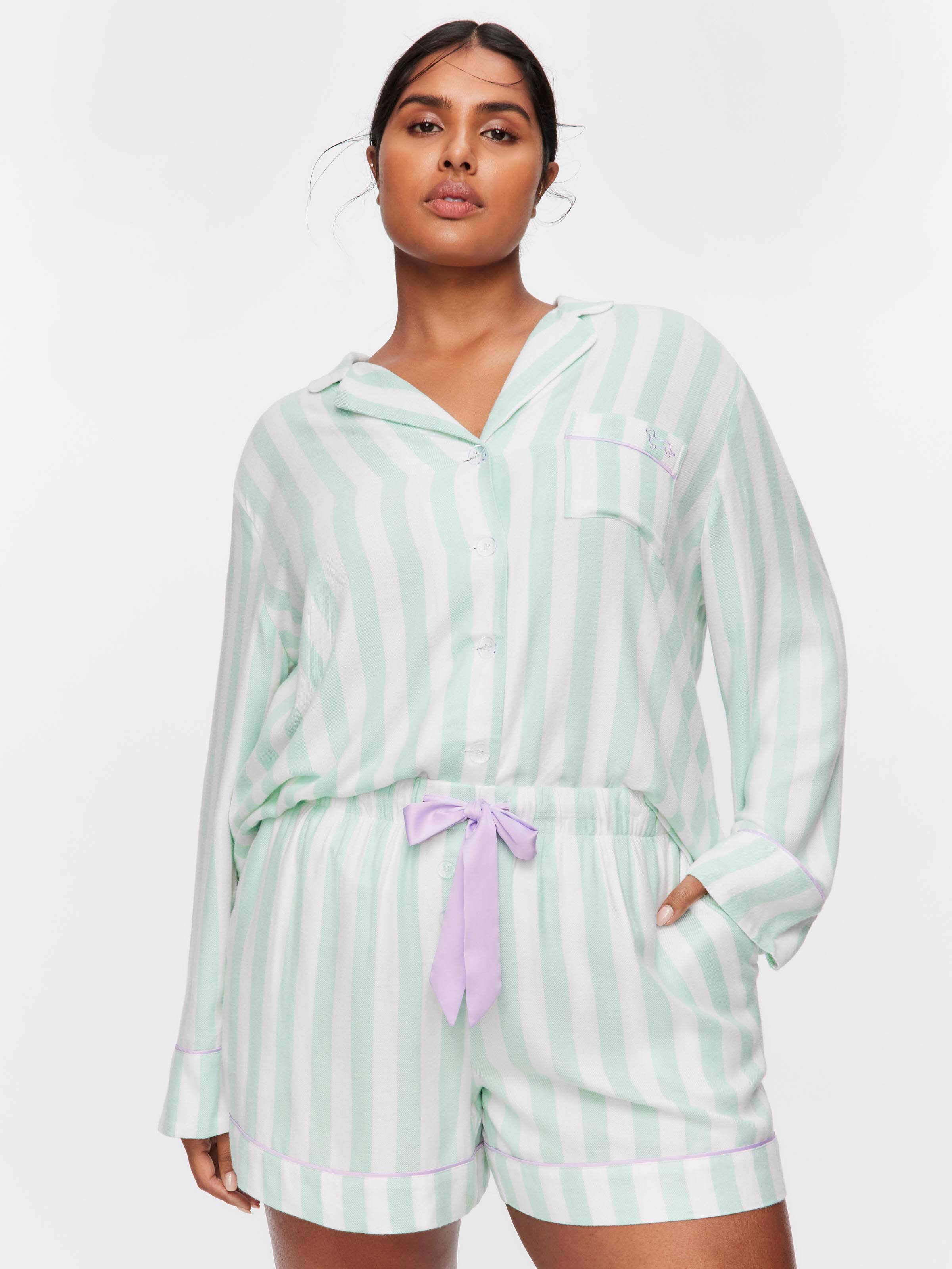 P.A. Plus Mint Stripe Short
