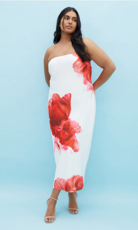 Amari Print Dress - ivory