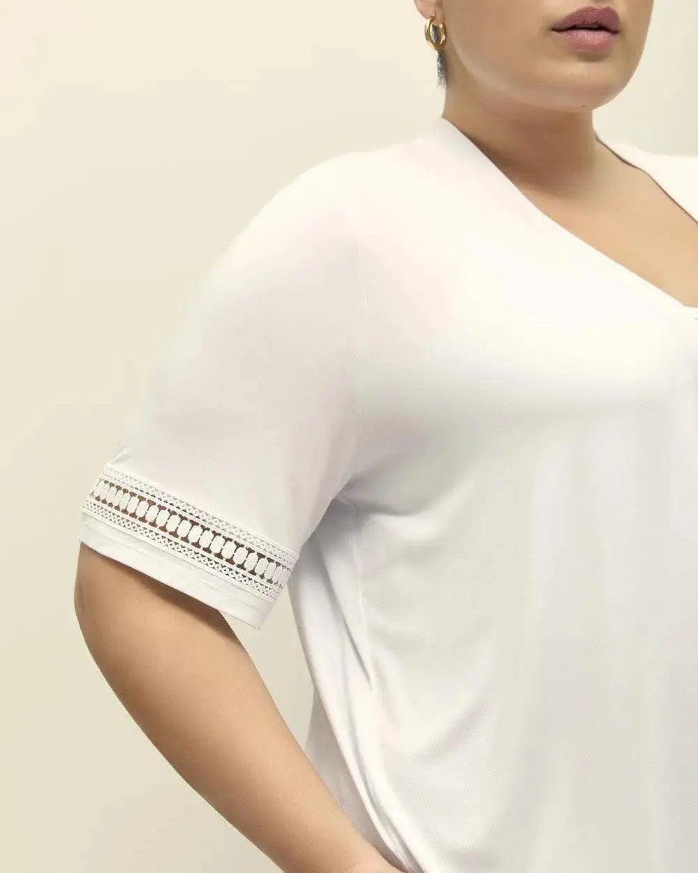 Short-Sleeve Cardigan with Decorative Trim