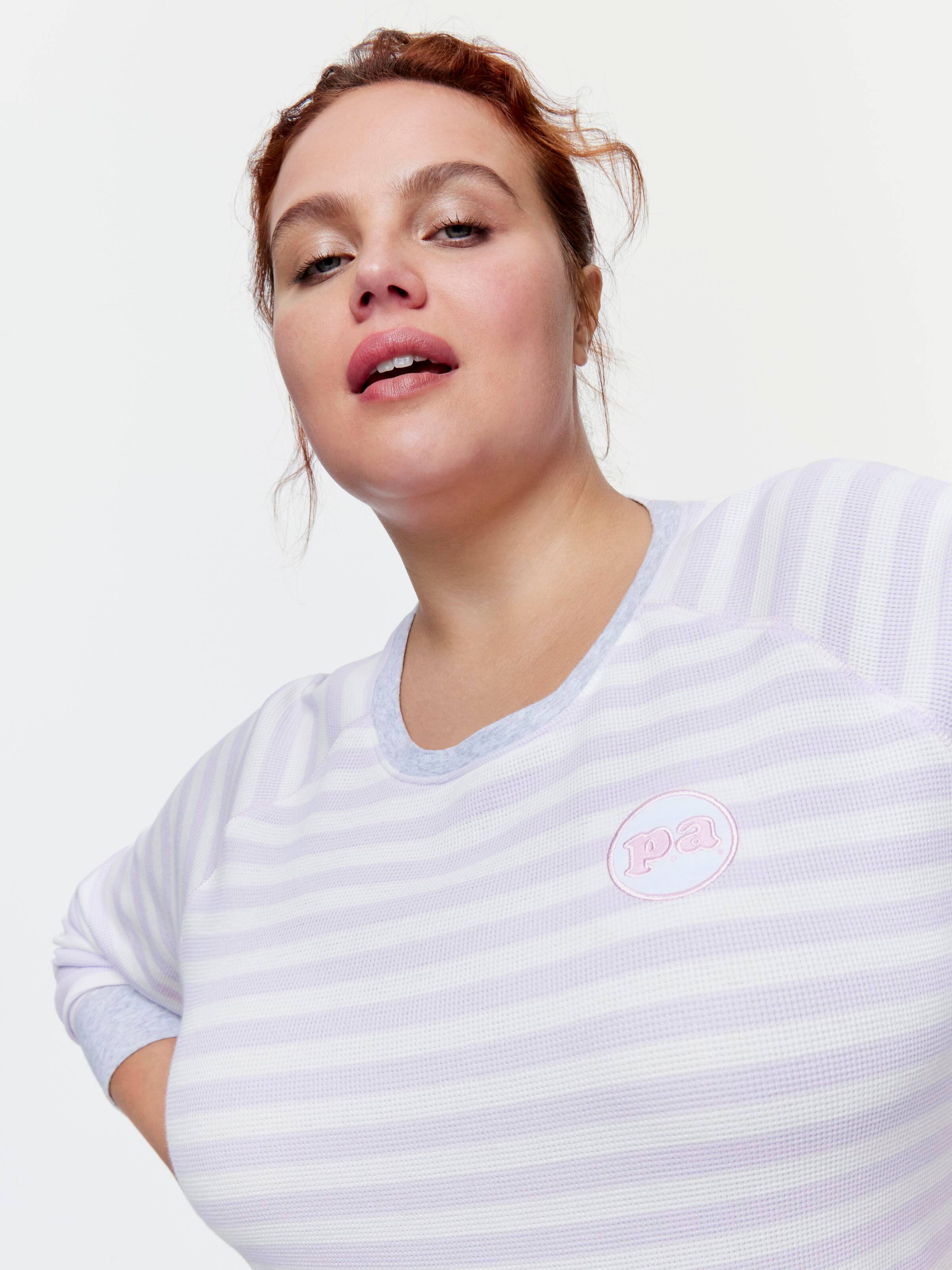 P.A. Plus Lilac Waffle Top