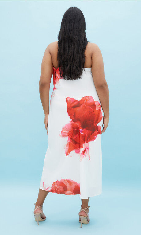 Amari Print Dress - black