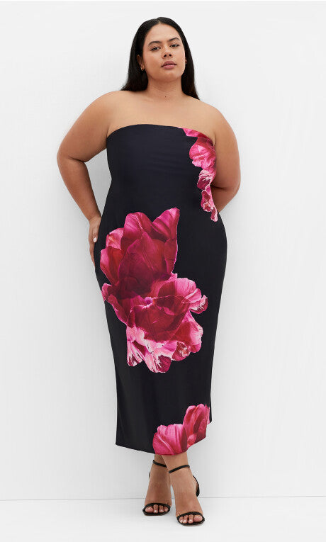 Amari Print Dress - ivory