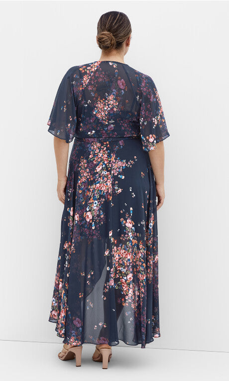 Lovers Lane Print Dress - royal blue