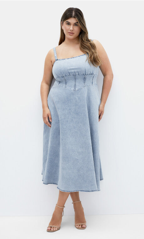 Denim Corset Dress - light denim