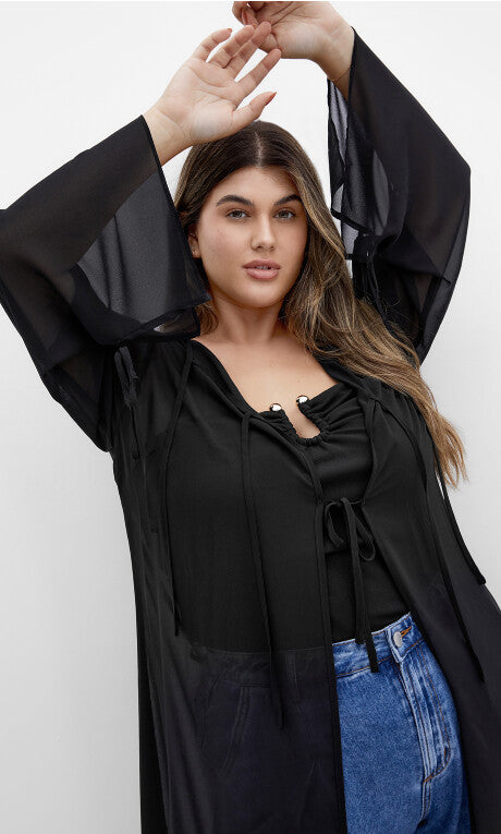 Remi Longline Jacket - black