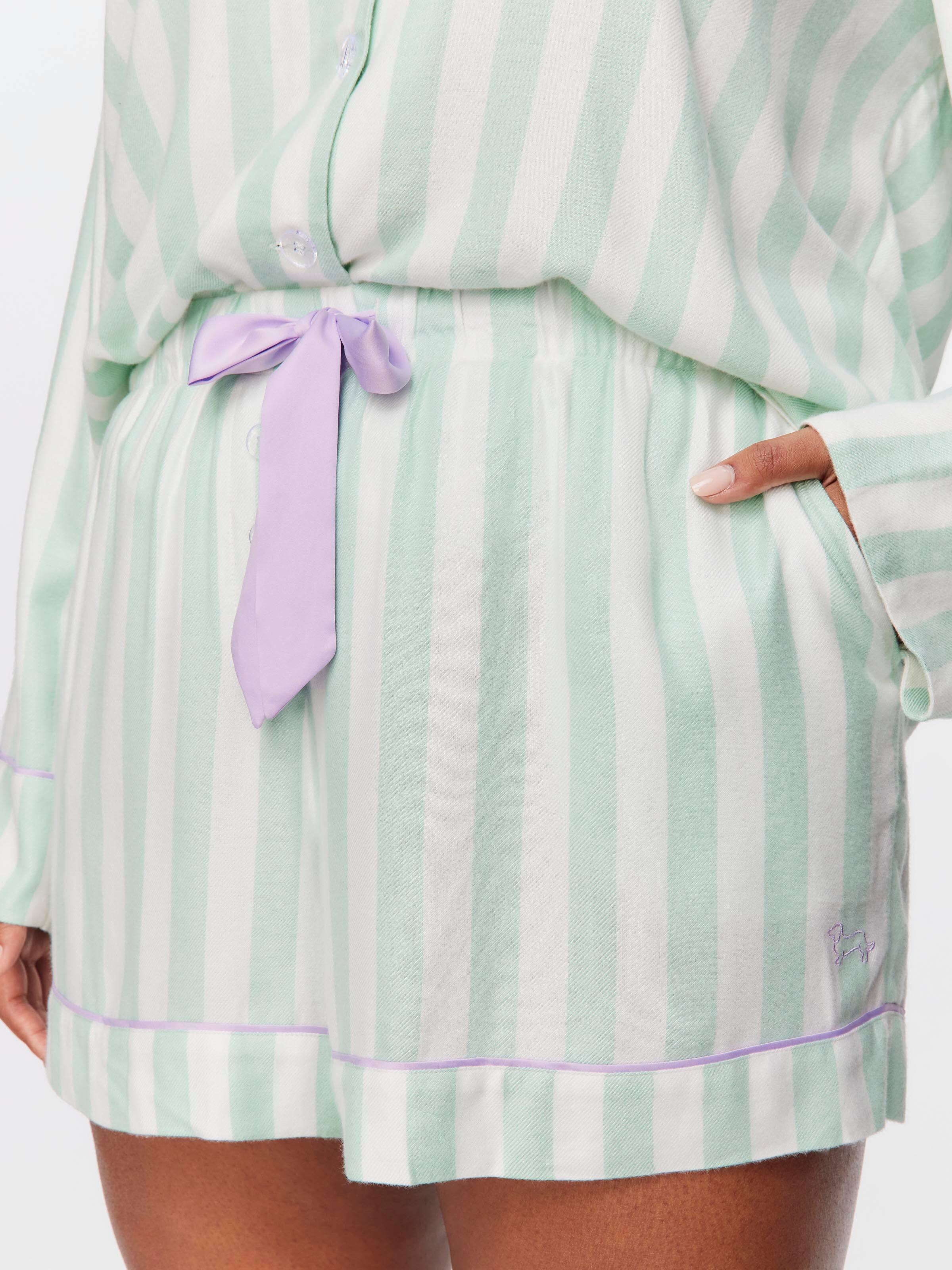 P.A. Plus Mint Stripe Short