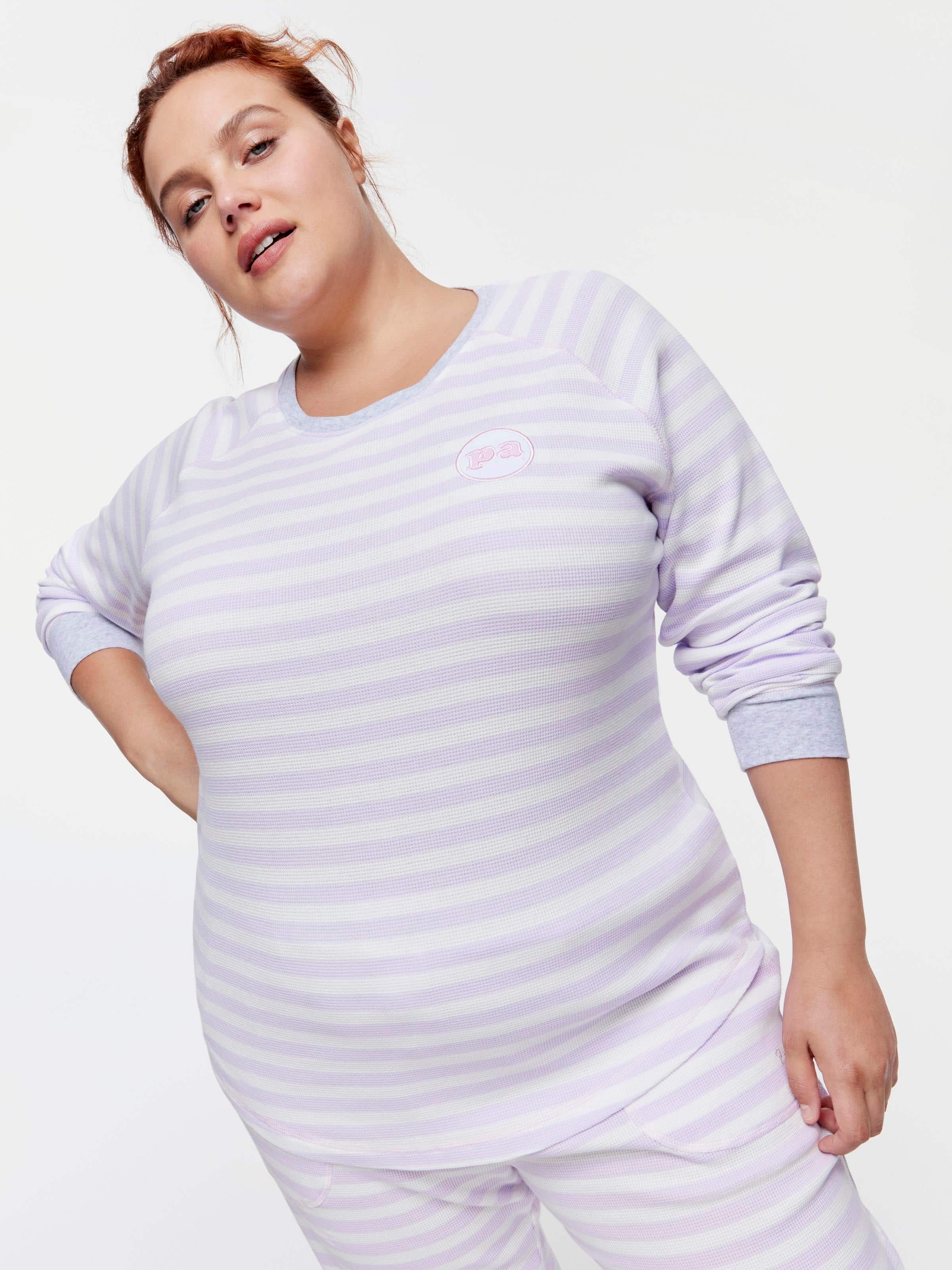 P.A. Plus Lilac Waffle Top