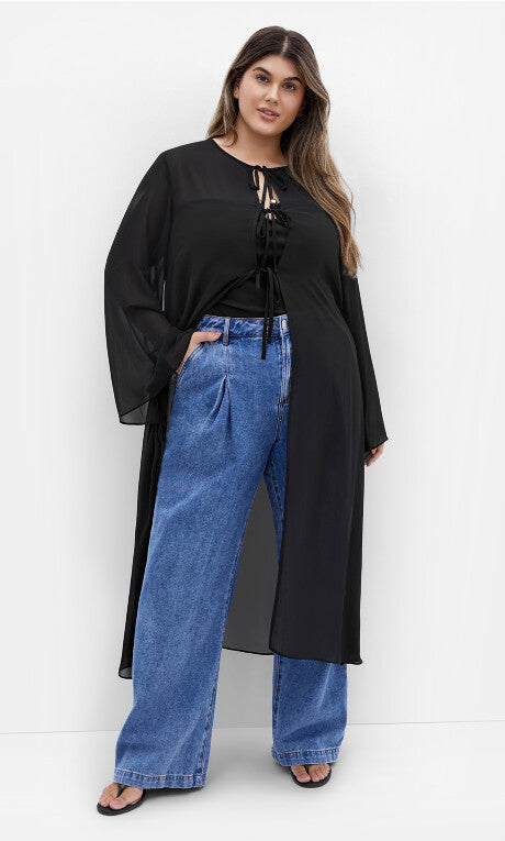 Remi Longline Jacket - black