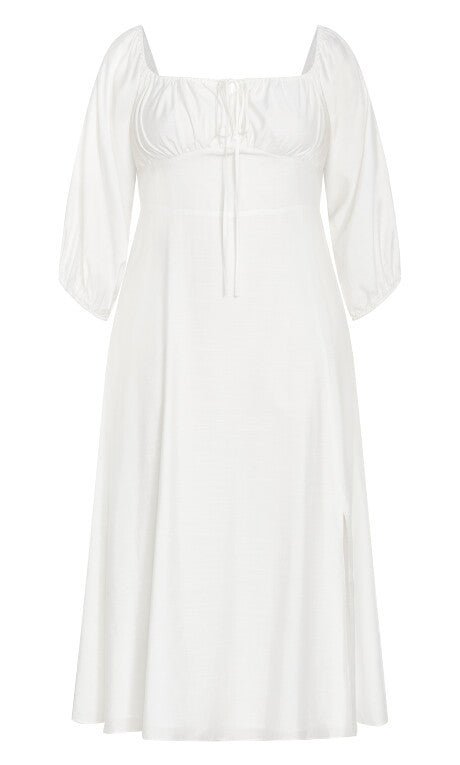 Abbigail Elbow Sleeve Dress - ivory