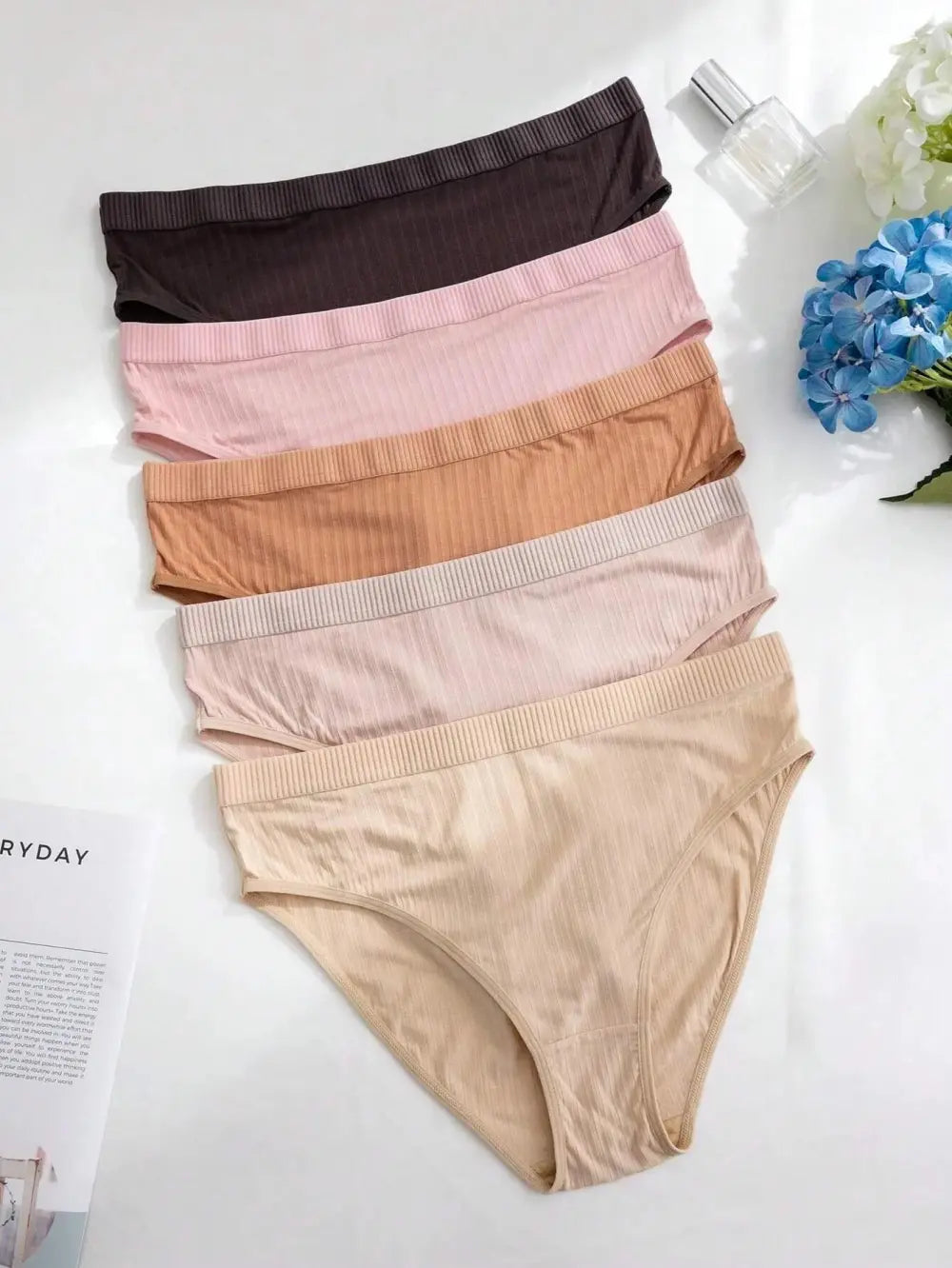 5 Pack Plus Size Pit Strip Triangle Panties