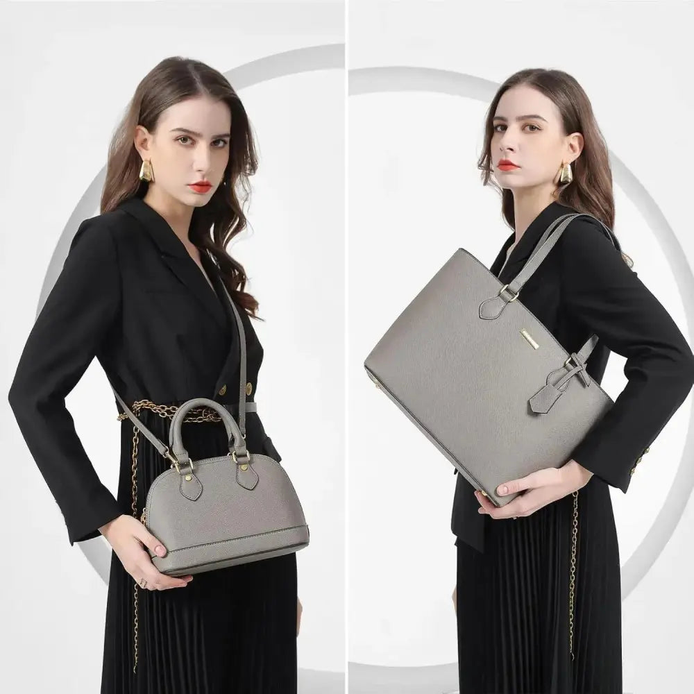 4PCS Women Fashion Handbags Purses Wallet Tote Shoulder Bags