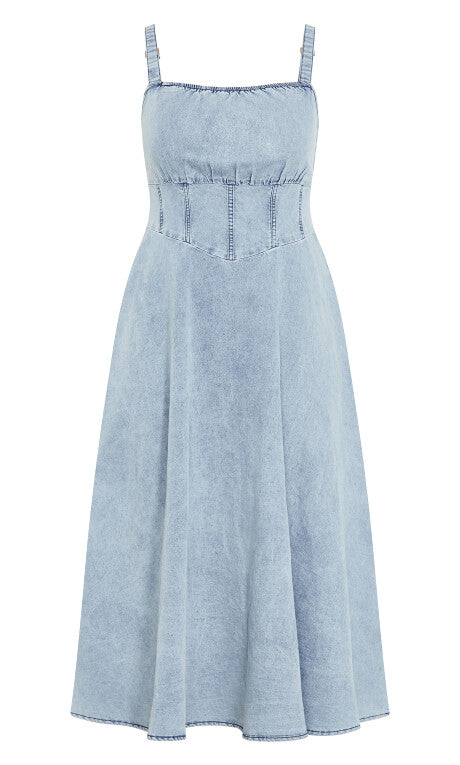 Denim Corset Dress - light denim