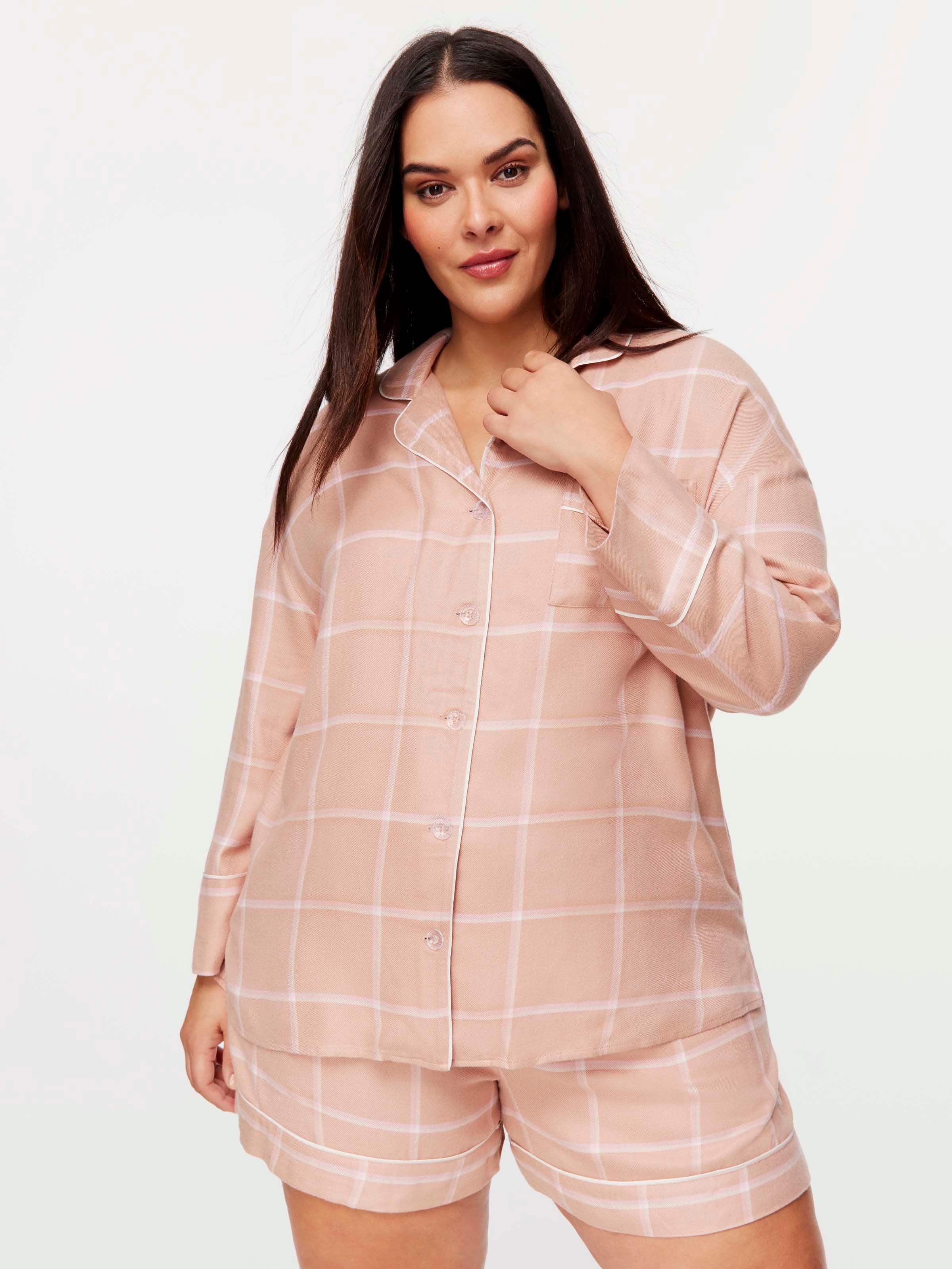 P.A. Plus Choc Stripe Long Sleeve Flannelette Shirt